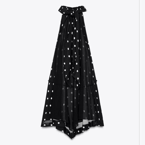 NWT ZARA POLKA DOT HALTER TOP ZW COLLECTION - Picture 15 of 15